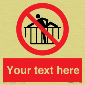 Custom prohibition do not cross barrier